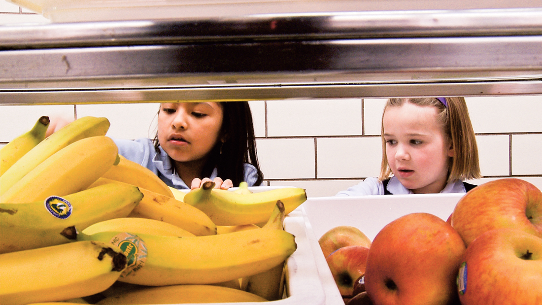 Alcott Elemntary School students in Chicago featured in the documentary film <i>Lunch Line</i>.